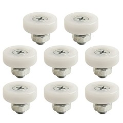 Convenient 8 Pack Plastic Drawer Rollers with Nuts Replace Your Worn Rollers
