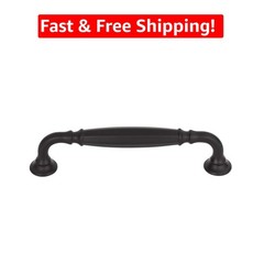 Sleek 5 1/16 Inch Flat Black Pull Handle – Durable Zinc Alloy Craftsmanship