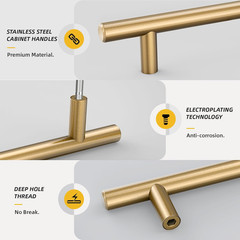 25 Pack 3 Inch(76Mm) Champagne Bronze Cabinet Pulls Gold Cabinet Handles Champag