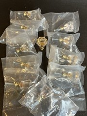 Round Octagonal Crystal Clear Glass Closet Cabinet Drawer Door Knobs Gold Tone