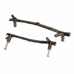 Antique Bronze Twig Furniture Door Cabinet Knobs Drawer Wardrobe Pull Handles