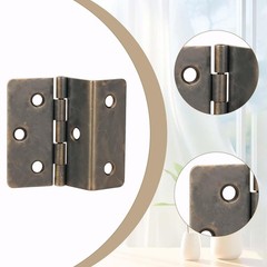 Three Fold Hinges, 4 Pieces Small Metal Chest Hinges for Wood Vintage Decorative