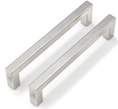 30 Pack 5 Inch Brushed Nickel Cabinet Pulls Square Drawer Handles Silver Kitchen