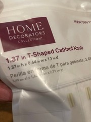 New Home Decorators T Shaped Knobs Satin brass Finish