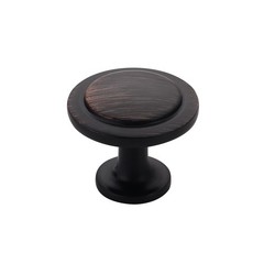 Oil Rubbed Bronze Round Cabinet Knobs 5 Pack 11/4 Inch Single Hole Hardware