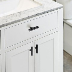 JOY DECOR 30 Pack Black Cabinet Knobs, Single Hole Drawer Hole,