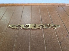 5.5 inch brass finish cabinet knob backplate Escutcheon new old stock