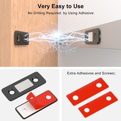 Cabinet Magnetic Catch 10 Pack Ultra Thin Cabinet Door Magnets Stick on Drawe…