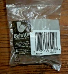 Belwith P722-UB White Porcelain 1 1/4″ Cabinet Knob Pull with Ultra Brass Stem
