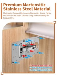 20 PCS Upgraded Cabinet Hinge Repair Plate Kit Stainless Steel Mounting Board