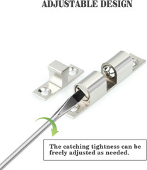Double Roller Catch Cabinet Latches,Adjustable Double Ball Tension Roller Catch