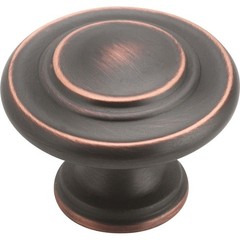 Amerock TEN1586ORB Cabinet Knob, 1 in Projection, 1-5/16 in, Zinc