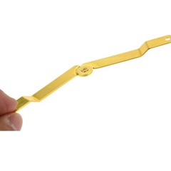 dophee 10Pcs Gold Folding Lid Support Hinges for 62x8mm/2.44″x0.31″,