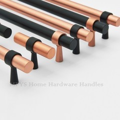 MFYS Black Copper Drawer Pulls Modern Kitchen T Bar Knobs Handles Dresser Handle