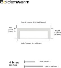 25 Pack White Cabinet Pulls & Handles – Stainless Steel Drawer Hardware