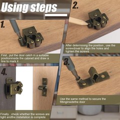 20 Pcs Cabinet Door Latch and Catch 1.46 x 0.31 x 0.59 inches, Cyan