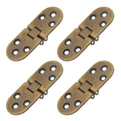 4PCS Bronze Butler Tray Hinge, Heavy Duty Folding Flip Top Hinge 180Degree Round