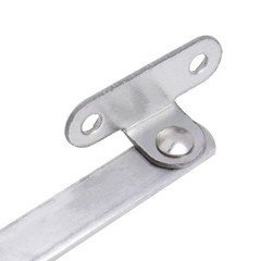 1 Pair Silver Steel Lid Support Hinges, 9.0 x 0.4, Rotatable Folding, Toy Box