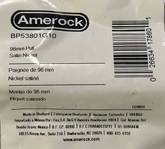 Lot Of (6) Amerock BP53801G10 Kane Cabinet Pulls 3-3/4″ (96 mm) in Satin Nickel