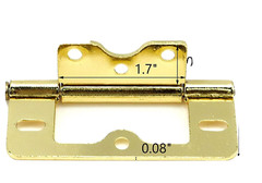 6PK 3″ Non-Mortise Bi-Fold Hinges Cabinet Closet Door Hardware Polished Brass