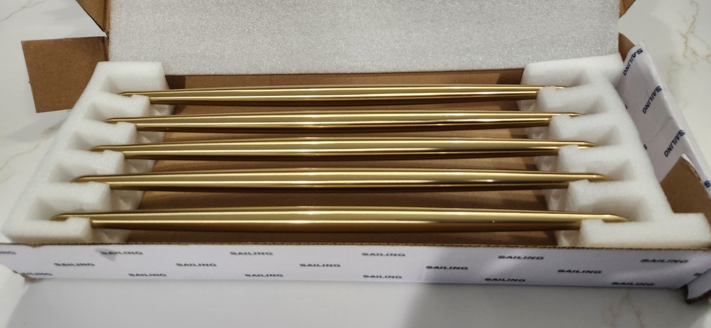 SAILING 5pk Cabinet Handles 12.6″/320mm Screw Spacing Champagne Bronze No Screws
