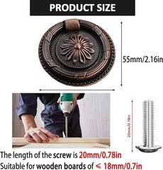 Drop Ring Handles Dresser Ring Pull Brass Oil-Rubbed Bronze 2 inch Diameter C…