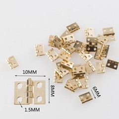 Mini Small Metal Hinges Furniture Fittings Cabinet Tiny Golden/Silver 50pcs