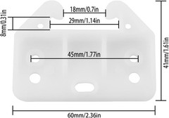 6PCS Plastic Drawer Guides, Drawer Rail, Center Mount Dresser Drawer Guide Br…