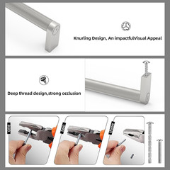 30 Pack Brushed Satin Nickel Cabinet Pulls Knurled 5 Inch Hole Centers Kitchen C