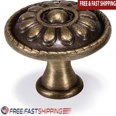 25 Pack Antique Brass Cabinet Knobs Vintage Drawer Knobs Hardware Easy Install
