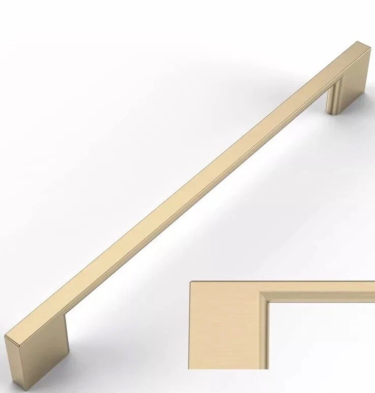Amerdeco 10 Pack Brushed Brass Cabinet Pulls 7.5 Inch(192MM) Hole Centers