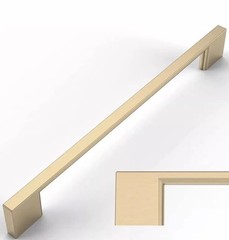 Amerdeco 10 Pack Brushed Brass Cabinet Pulls 7.5 Inch(192MM) Hole Centers