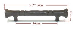 Cabinet Drawer Pull Handle Kitchen Cupboard Door Forged Rustic Wrought Iron 96mm