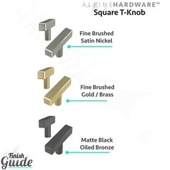 Kitchen Cabinet Bar Handle Pulls (T-Bars and T-Knobs)