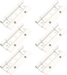 6PCS Heavy Duty Non Mortise Door Hinges for Folding Door Shutters Cabinets White