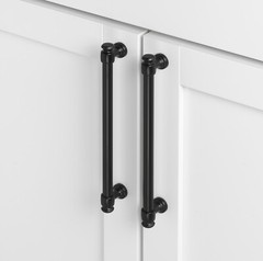 GlideRite 7-1/2″ Modern Steel Euro Cabinet Pull Matte Black – 4361-160-MB-1