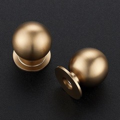 Modern Champagne Bronze Cabinet Knobs, 0.95″ Round – 12 Pack for Elegant Updates
