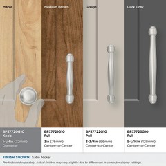 Enlivity 1-1/4 Inch 32mm Diameter Satin Nickel Cabinet Knob Round Hardware