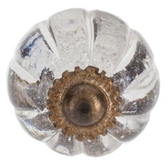 Glass Dresser Drawer Knobs Cabinet Door Pull Vintage-Gold-Brass Metal hardware