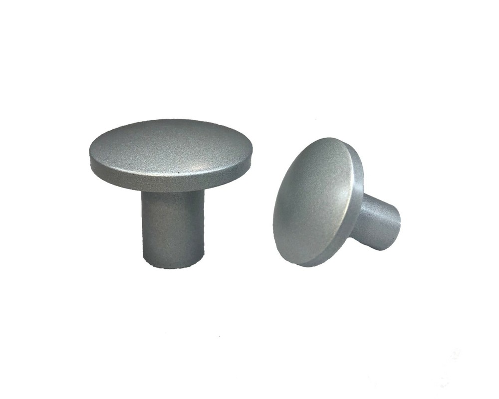 Round Mushroom Knob *Matte Silver* Handle Pulls Kitchen Bathroom Cabinet
