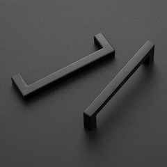 Matte Black Square Cabinet Handles Drawer Pulls,5 Inch,30 Pack | Screws Included