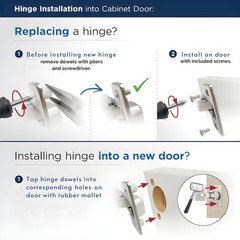 0.5 Inch Overlay Soft Close AntiRust Concealed Cabinet Hinges 4 PCS