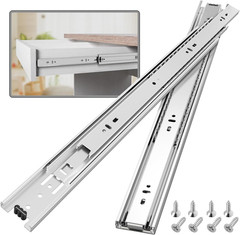 1 Pair Full Extension Ball Bearing Drawer Slides 8 10 12 14 16 18 20 22 24 Inch