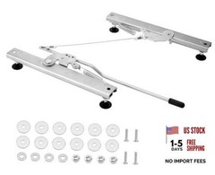 Dual Locking Ball Bearing Seat Sliders, Adjustable Bucket Seat Silver-Gray