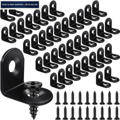 40PCS Black L Bracket Corner Brace, Stainless Steel | 20x20MM,