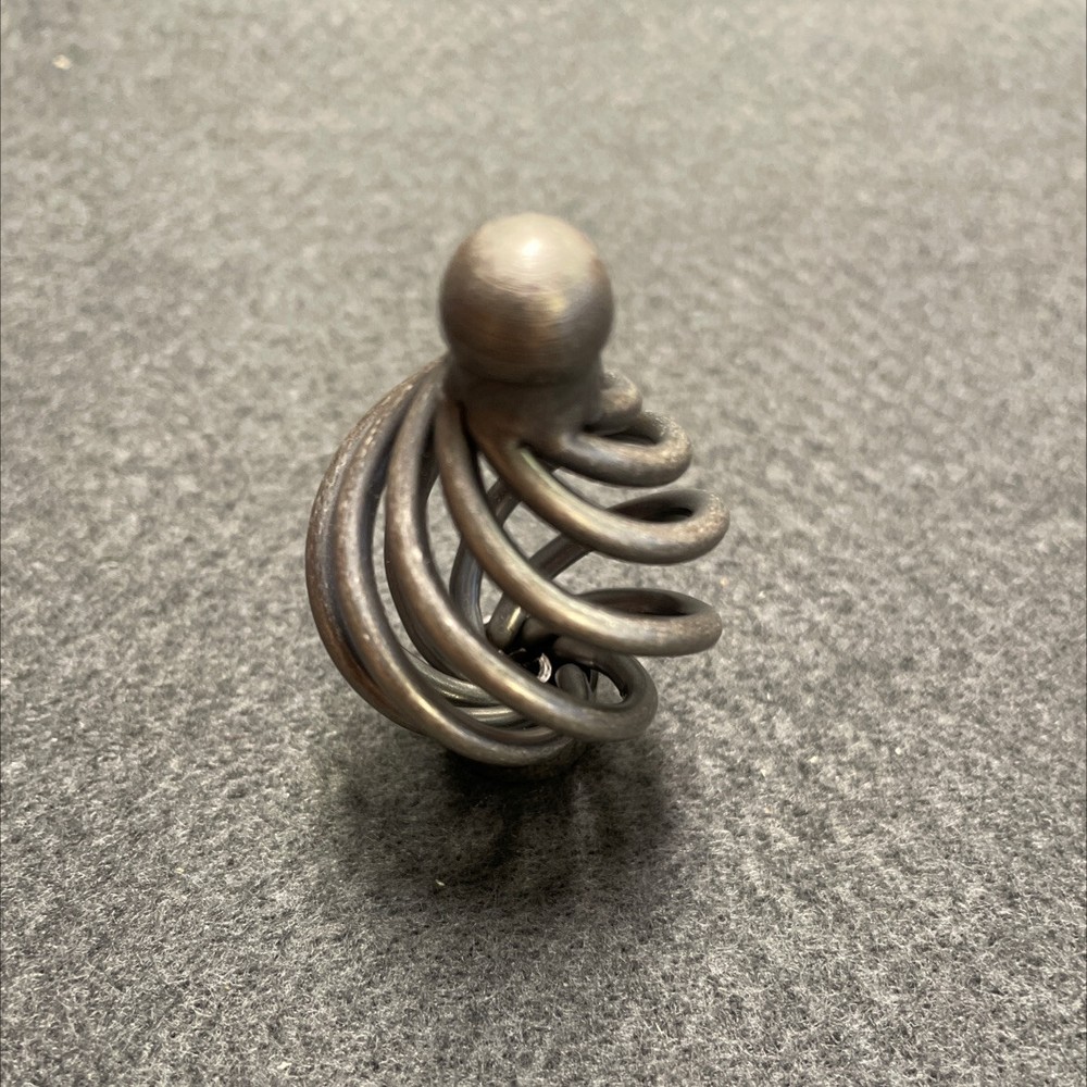 (5 Pack) 1-1/4 inch Birdcage Knob Tumbled Pewter