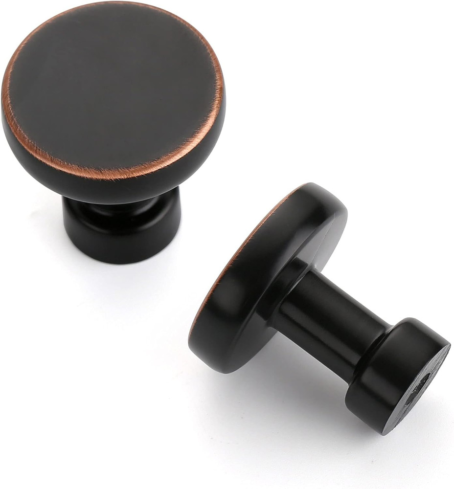 Asidrama 10 Pack 1-1/4 inch Oil Rubbed Bronze Kitchen Cabinet Knobs Dresser Knob