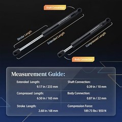 Hood Lift Supports Struts 2pcs for Mercedes-Benz M-Class W163 1998-2005, Gas