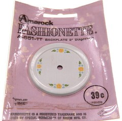 Vintage Amerock Fashionette Tulip Time 2″ Cabinet Knob Backplate A651-TT