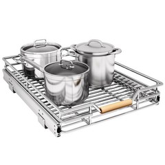 Pull out Cabinet Organizer, 12″W X 21″D, Heavy Duty Smooth Sliding Under Cabi…